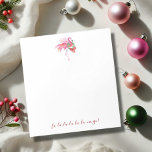 Tropische Weihnachtsabende Pink Flamingo Notizblock<br><div class="desc">Diese tropischen Weihnachtsjacke verfügen über einen rosa Flamingo in Aquarellfarbe mit einem Urlaubskreath. Fügen Sie den personalisierten Text mithilfe der Vorlagenfelder hinzu. Eine einzigartige Wahl für die Ferienzeit. Bestellen Sie kleine Stückzahlen oder Weihnachtsnotizen in loser Schüttung. Weitere Designs wie diesen besuchen www.zazzle.com/dotellabelle Kunst und Design von Victoria Grigaliunas</div>