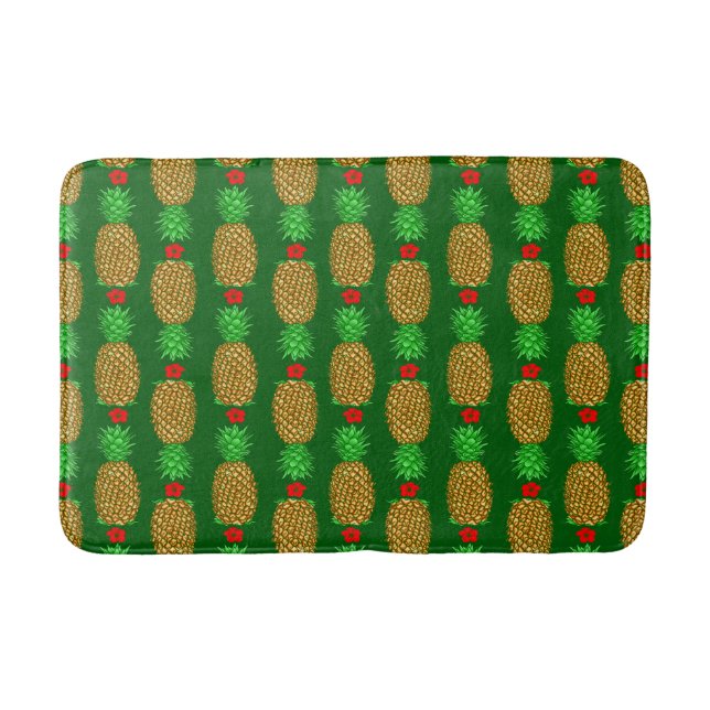 Tropische Weihnachtsananas Warm Xmas Holiday Gre Badematte (Vorderseite)