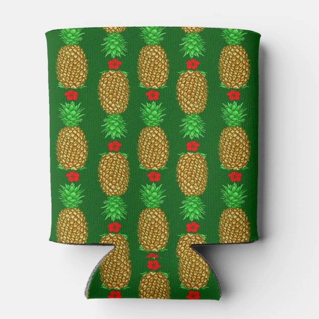 Tropische Weihnachtsananas Warm Xmas Holiday Gre Dosenkühler (Rückseite)