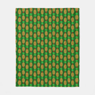 Tropische Weihnachtsananas Warm Xmas Holiday Gre Fleecedecke