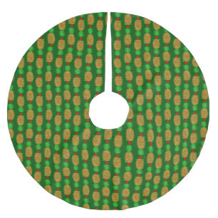 Tropische Weihnachtsananas Warm Xmas Holiday Gre Polyester Weihnachtsbaumdecke
