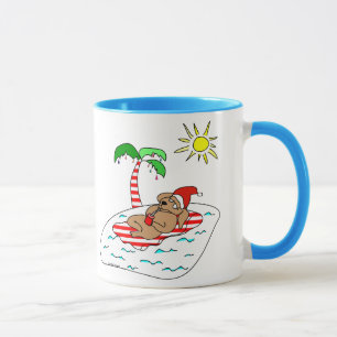 Tropische Weihnachtshunde-Tasse Tasse