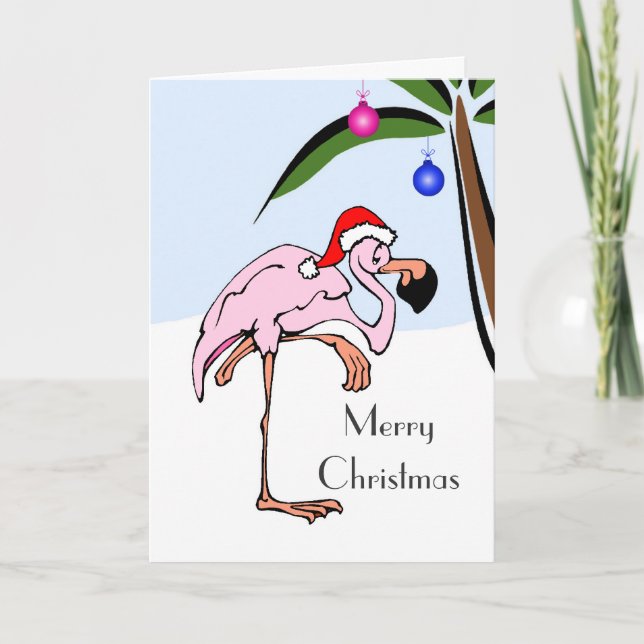Tropische Weihnachtskarte Feiertagskarte (Vorderseite)
