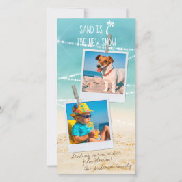 Tropische Weihnachtskarte für 2-Foto-Ferien am Str