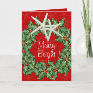 Tropische Weihnachtskranzkarte Feiertagskarte