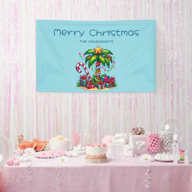 Tropische Weihnachtspalme Banner (Party)