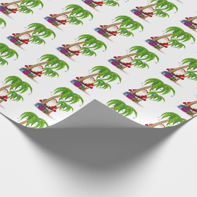 Tropische Weihnachtspalme Geschenkpapier (Ecke)