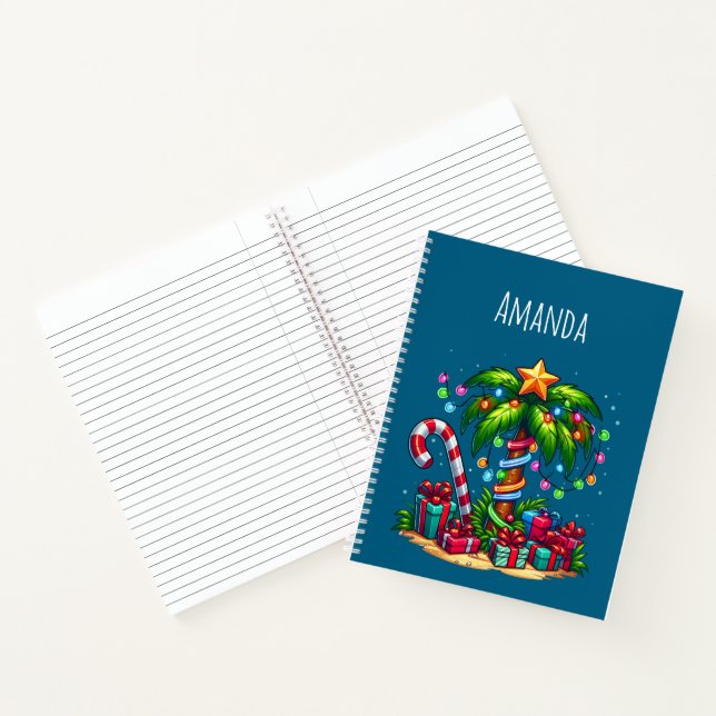 Tropische Weihnachtspalme Notizbuch (Innenseite)