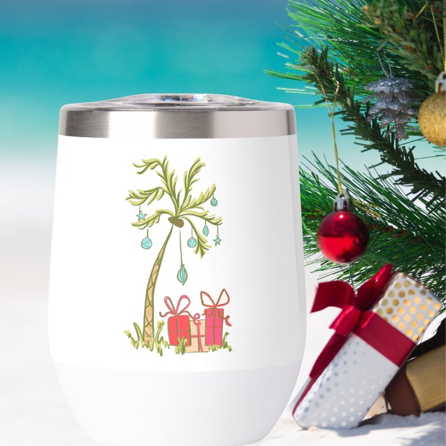 Tropische Weihnachtspalme präsentiert den Namen de (Von Creator hochgeladen)