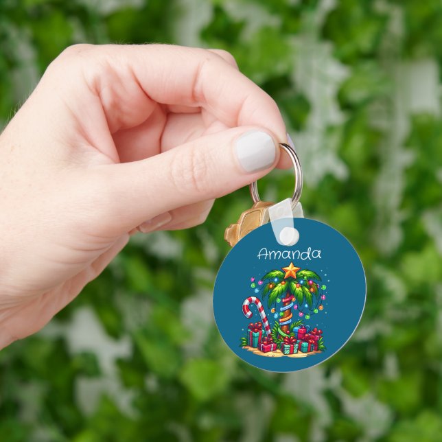Tropische Weihnachtspalme Schlüsselanhänger (Hand)