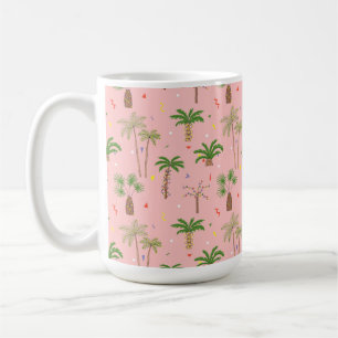 Tropische Weihnachtspalmen Muster Kaffeetasse