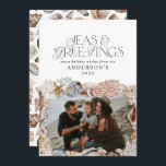 Tropische Weihnachtssee & Grüße Foto Feiertagskarte<br><div class="desc">Tropisch warme Weihnachtssee & Grüße Moderne elegante Foto-Urlaubskarte Design</div>