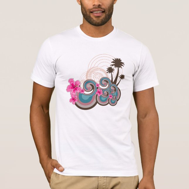Tropische Wellen-heißes T-Shirt (Vorderseite)