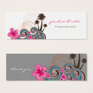 Tropische Wellen Rosa Hibiskus Hochzeit in Urlaubs