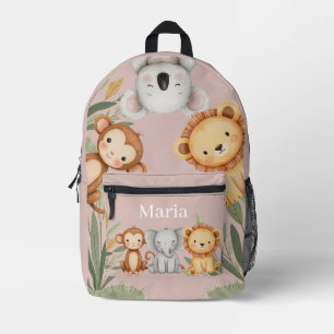 Tropische Wildtiere Bedruckter Rucksack