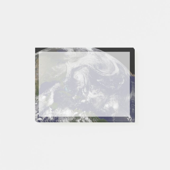 Tropische Wirbelstürme Katia, Lee, Maria und Nate. Post-it Klebezettel (Vorderseite)