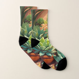 Tropische Wüste Sukkulärer Garten Socken