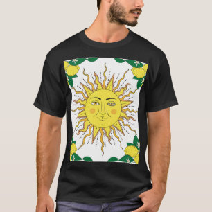 Tropische Zitronenfrüchte, Sonnen-Gesicht. T-Shirt