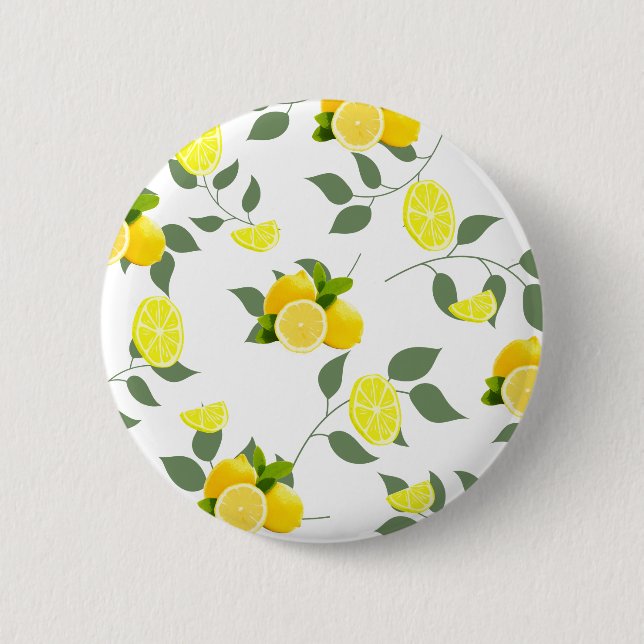 TROPISCHE Zitrusfrüchte SOMMERFRÜCHTE Orangefarben Button (Vorderseite)