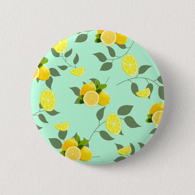 TROPISCHE Zitrusfrüchte SOMMERFRÜCHTE Orangefarben Button (Vorderseite)