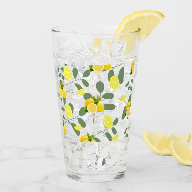 TROPISCHE Zitrusfrüchte SOMMERFRÜCHTE Orangefarben Glas (Rückseite Ice)