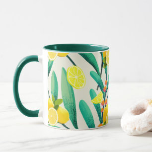 TROPISCHE Zitrusfrüchte SOMMERFRÜCHTE Orangefarben Tasse