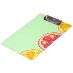 TROPISCHE Zitrusfrüchte SOMMERFRÜCHTE Orangenlemon Klemmbrett
