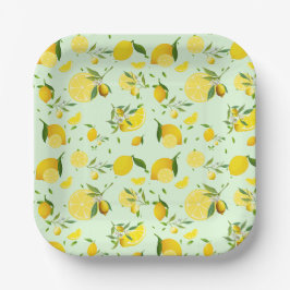 TROPISCHE Zitrusfrüchte SOMMERFRÜCHTE Orangenlemon Pappteller