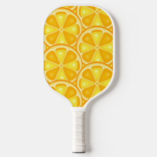 TROPISCHE Zitrusfrüchte SOMMERFRÜCHTE Orangenlemon Pickleball Schläger
