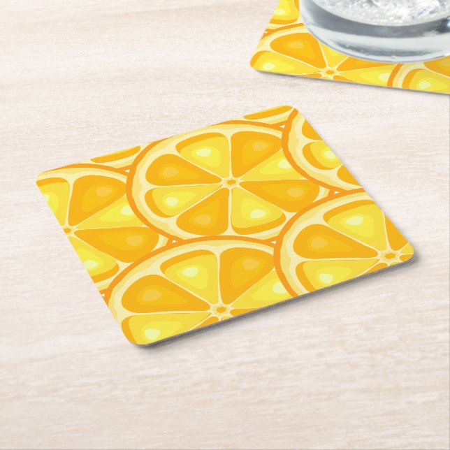 TROPISCHE Zitrusfrüchte SOMMERFRÜCHTE Orangenlemon Rechteckiger Pappuntersetzer (angewinkelt)