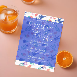 Tropische Zitrusfrüchte Unterschrift Cocktail Drin Menükarte