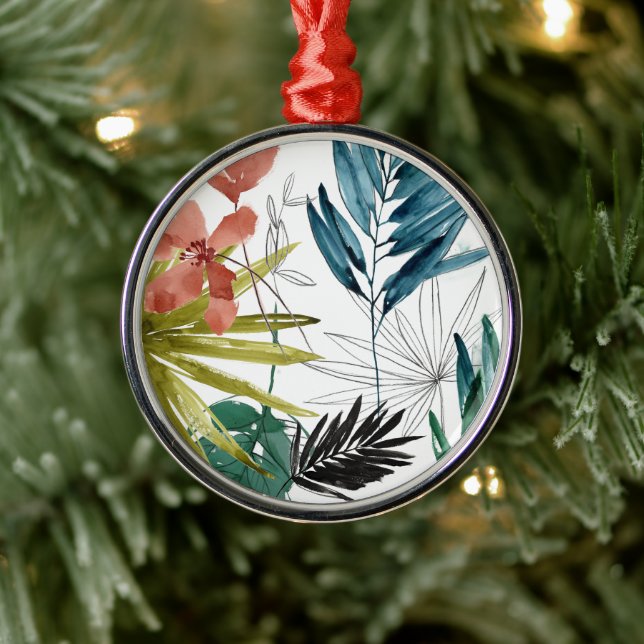 Tropische Zusammensetzung Ornament Aus Metall (Baum)
