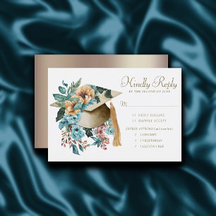 Tropischer Abschluss-Hut und Tassel-Party RSVP Karte