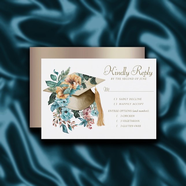 Tropischer Abschluss-Hut und Tassel-Party RSVP Karte (Von Creator hochgeladen)