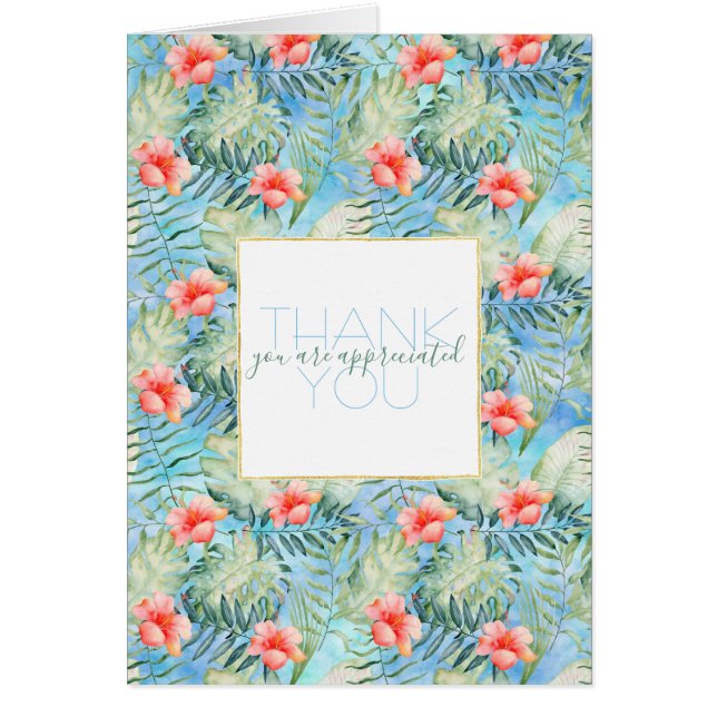 Tropischer Aloha Hibiskus mit Blumen (Vorne)