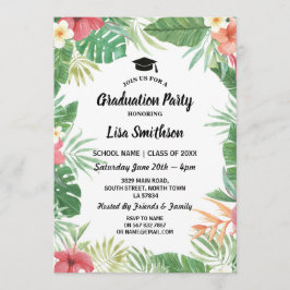 Tropischer Aloha Luau Sommer-Flora-Abschluss laden Einladung
