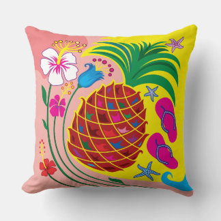 Tropischer Ananas Sommer Kissen