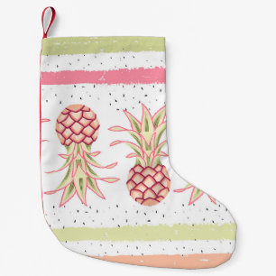 Tropischer Ananas Sommer Nahtloser Druck Kleiner Weihnachtsstrumpf