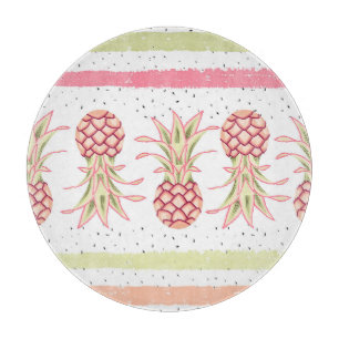 Tropischer Ananas Sommer Nahtloser Druck Schneidebrett