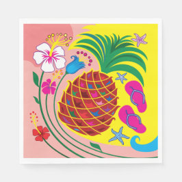 Tropischer Ananas Sommer Serviette