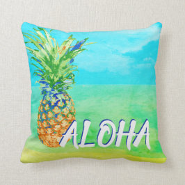 Tropischer Ananas-Strand Aloha Kissen