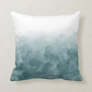 Tropischer aquamariner blauer Watercolor Kissen