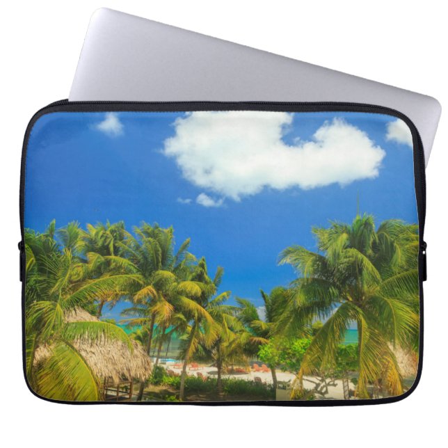 Tropischer Badeort, Belize Laptopschutzhülle (Vorderseite)