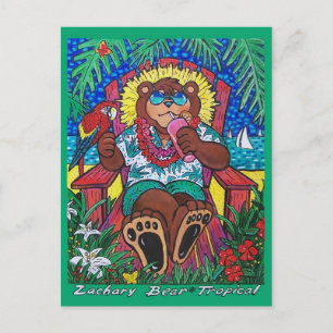 Tropischer Bärenkarte Postkarte