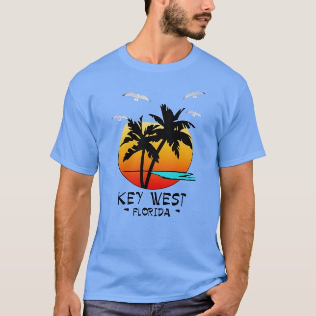 TROPISCHER BESTIMMUNGSORT KEY WESTS FLORIDA T-Shirt (Vorderseite)