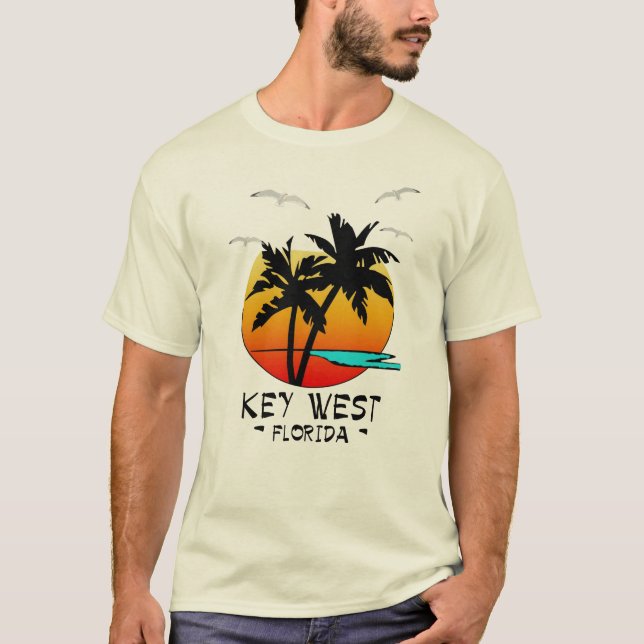 TROPISCHER BESTIMMUNGSORT KEY WESTS FLORIDA T-Shirt (Vorderseite)