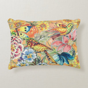 Tropischer Bird Butterfly Orientaler Pfirsich Dekokissen