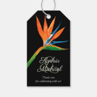 Tropischer Bird of Paradise Hochzeit Vielen Dank