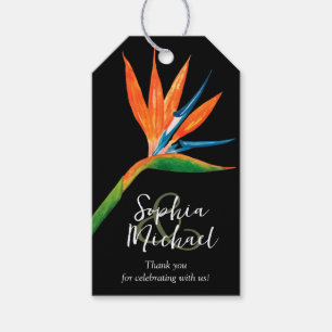 Tropischer Bird of Paradise Hochzeit Vielen Dank Geschenkanhänger