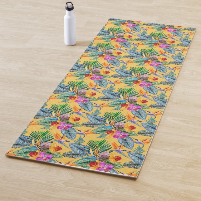 Tropischer Bird of Paradise & Orchid Yogamatte (Beispiel)